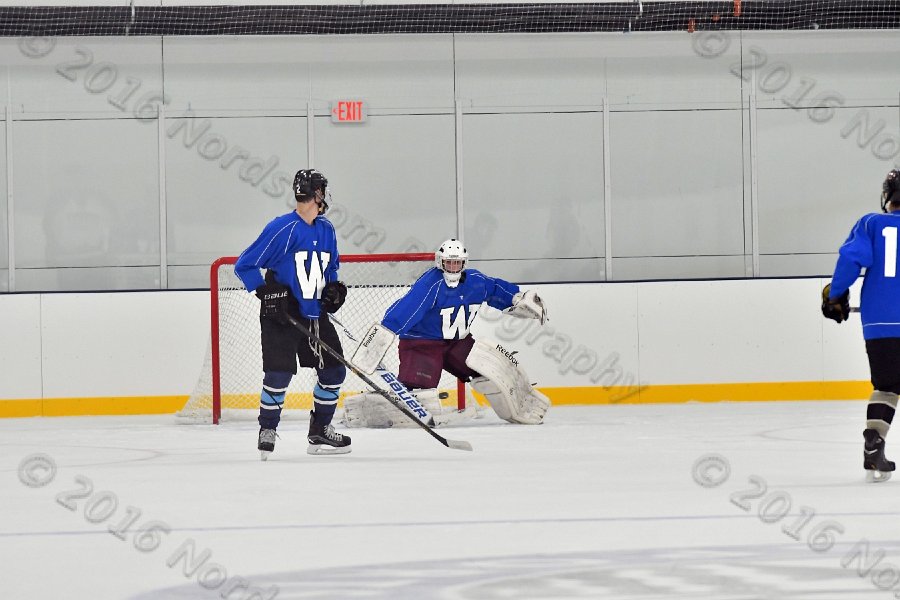 Wheaton College Men\'s Ice Hockey vs Middlesex Community College. - Photo By: KEITH NORDSTROM